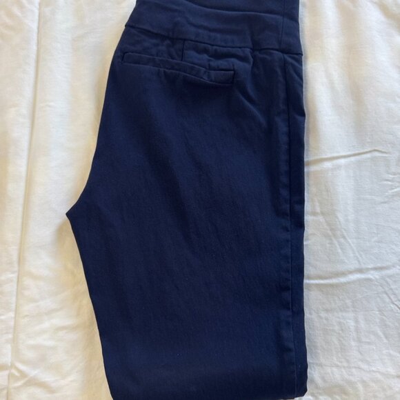 New York & Company Pull-On Stretch Ankle Pants – Navy Blue, Size S - Picture 6 of 6